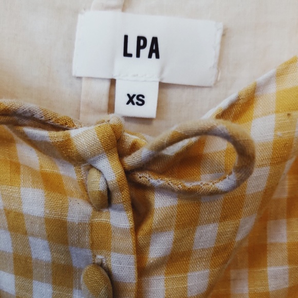 LPA Dress 251 in Golden Gingham - Picture 5 of 5